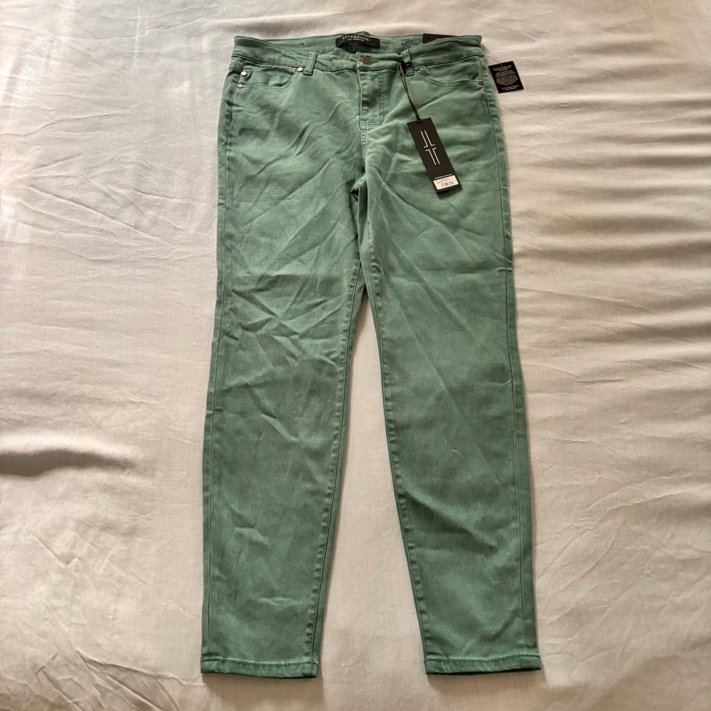 NWT Liverpool Aqua Green Denim Pants | Petite 8
